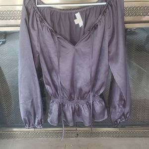 Michael Kors Grey peasant blouse